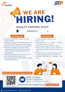Loker: Quality Control Staff Indramayu - PT. Suri Tani Pemuka